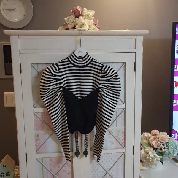 [BUNJANG] Zara Striped Turtleneck Knit Sweater Size 55 / 자라 목폴라 니트 스웨터/55