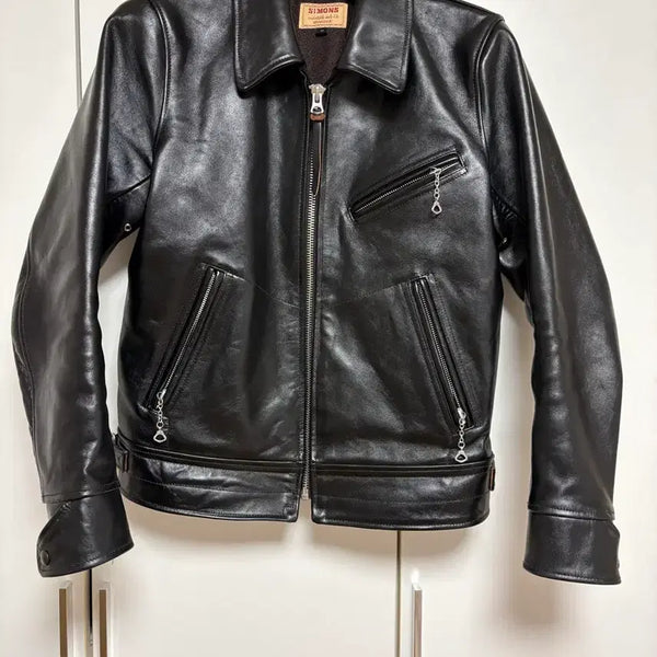 [BUNJANG] Real Simone Black Leather Jacket Size M / 리얼시몬스 중홀랜드 m