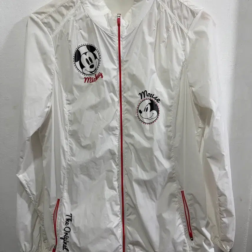 [BUNJANG] Disney Mickey Mouse Windbreaker Jacket White / 디즈니 미키마우스 바람막이 자켓 화이트