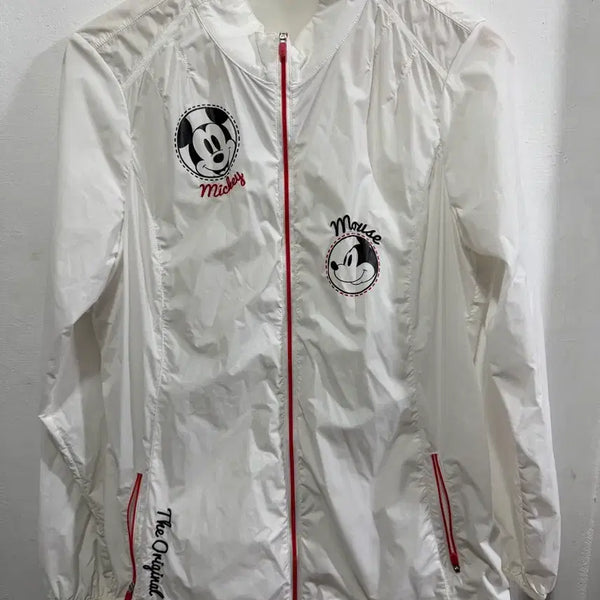 [BUNJANG] Disney Mickey Mouse Windbreaker Jacket White / 디즈니 미키마우스 바람막이 자켓 화이트