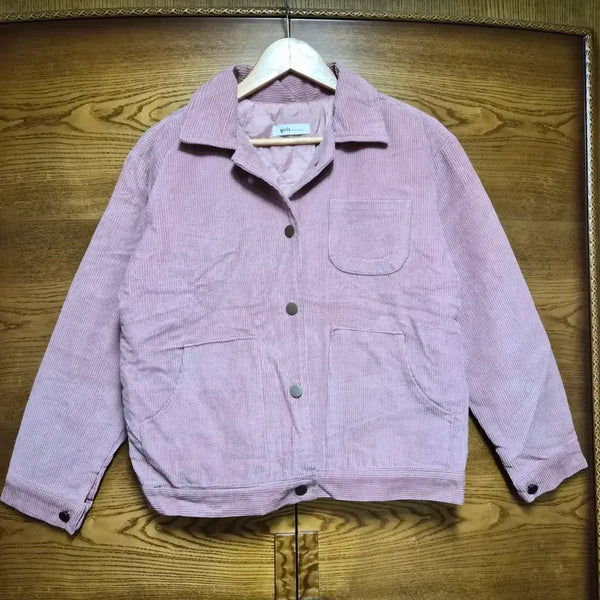 [BUNJANG] Corduroy Jacket - Dusty Pink / 코듀로이 인디핑크색 자켓