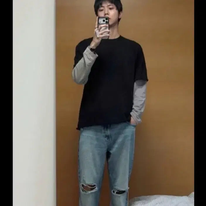 [BUNJANG] Zara Distressed Flare Fit Jeans / [새상품] 자라 플레어핏 진 (주우재님 착용)