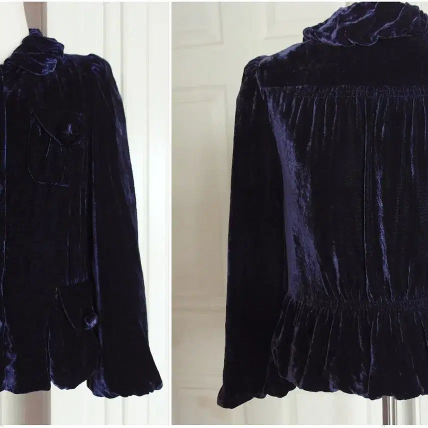 [BUNJANG] Marc Jacobs Spring/Fall Jacket Size 55 Navy Velvet Rayon Silk Blend / 마크제이콥스 춘추자켓/55사이즈/정품/최상급