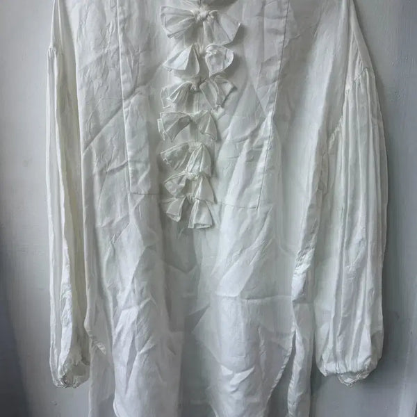 [BUNJANG] White Frill Blouse / 흰색 프릴 블라우스