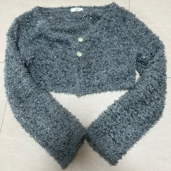 [BUNJANG] Angora Cropped Cardigan / [3일뒤내림]앙고라 크롭 가디건
