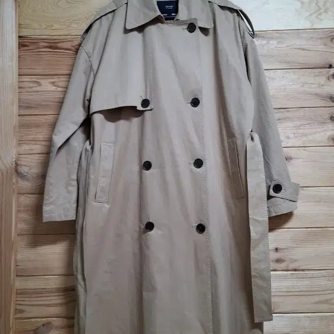 [BUNJANG] Mienne Double-Button Trench Coat Beige / 미엔느 트렌치코트