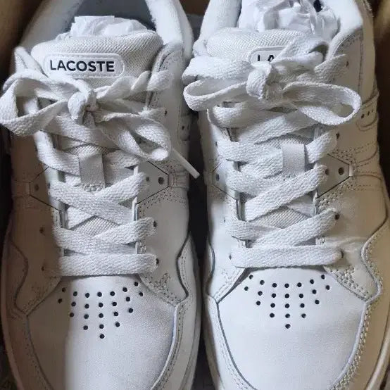 [BUNJANG] Lacoste White Leather Sneakers / 라코스테 스니커즈 240