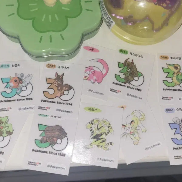 [BUNJANG] Pokemon Bread Stickers Bundle / 포켓몬빵 띠부씰 10개 일괄양도 30주년일러 주리비안 냐로테 엑스라이즈
