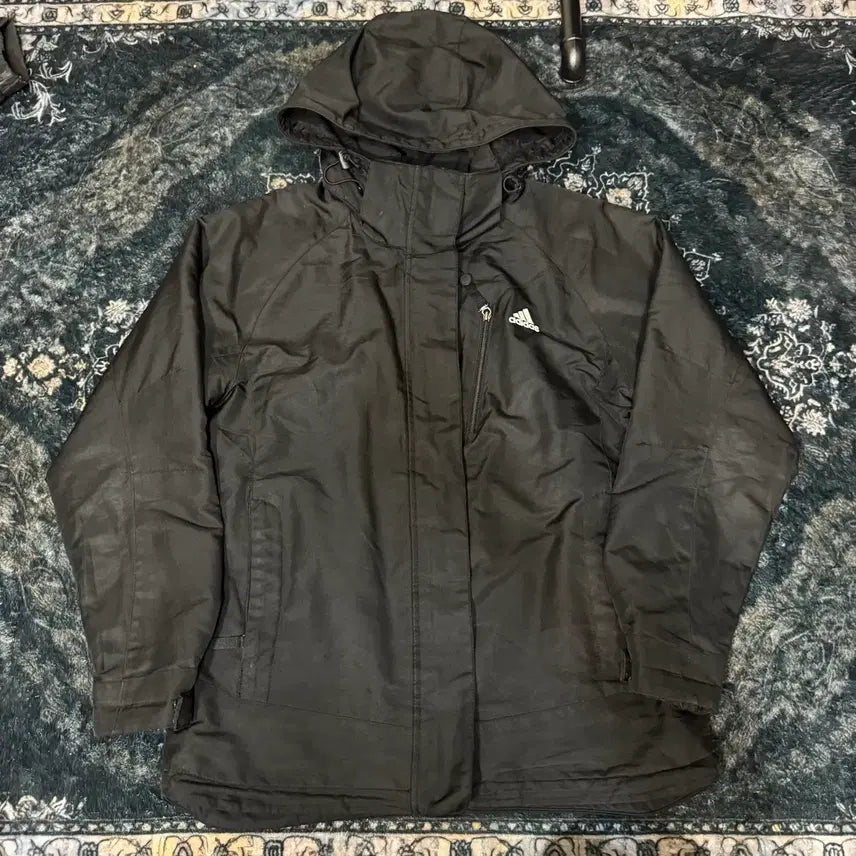 [BUNJANG] Adidas Black Windbreaker Jumper / 아디다스 바람막이 점퍼