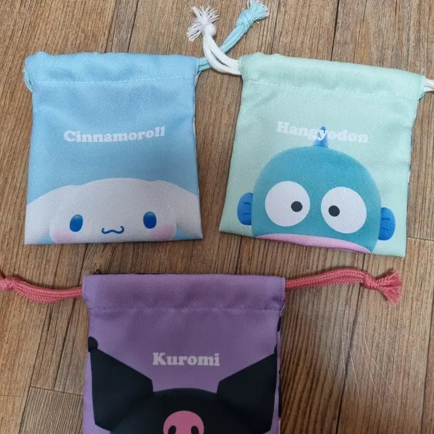 [BUNJANG] Sanrio Drawstring Pouch Kuromi, Hangyodon, Cinnamoroll / 산리오 복조리 파우치 쿠로미 한교동 시나모롤