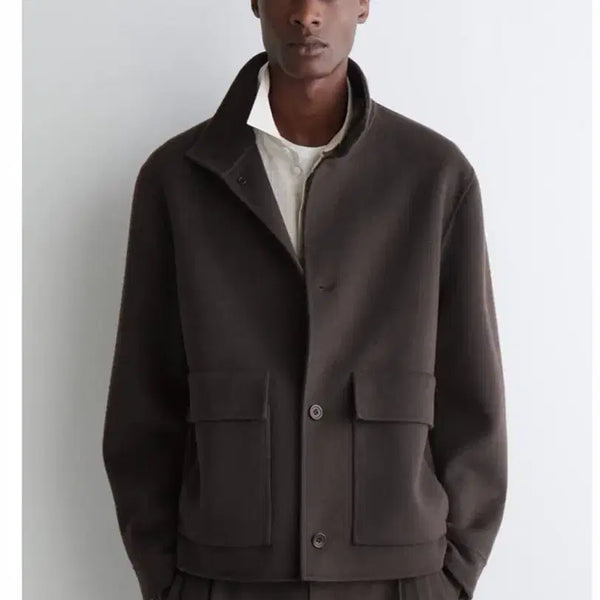 [BUNJANG] COS Doubleface Wool Funnel Neck Coat Brown / [L] 코스 더블페이스 울 퍼널넥 브라운