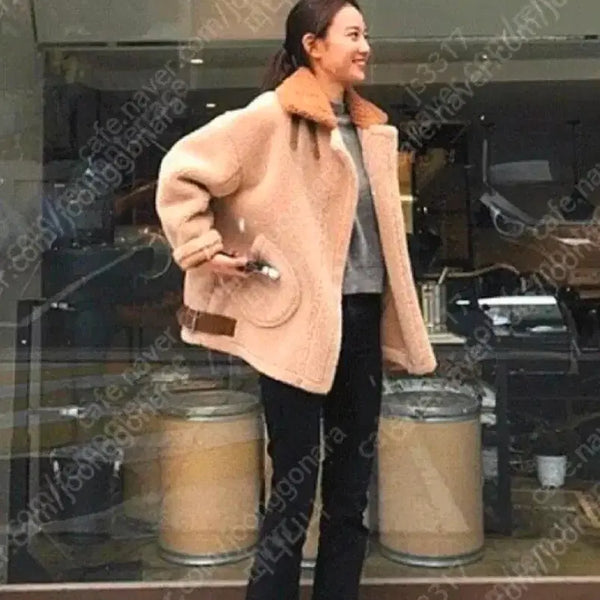 [BUNJANG] Tomboy Shearling Jacket / 톰보이 무스탕 양털자켓