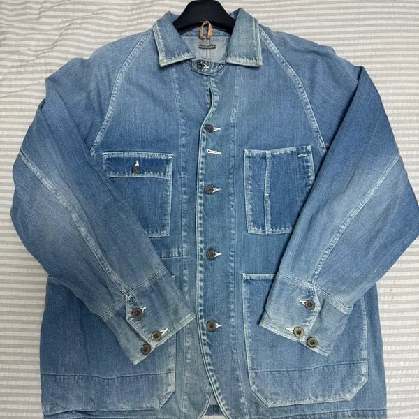 [BUNJANG] Kapital Washing Coverall Jacket / 캐피탈 워싱 커버올