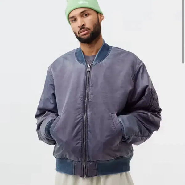 [BUNJANG] Stüssy Dyed Nylon Bomber Jacket Navy M / [M] 스투시 Dyed Nylon Bomber 다잉 나일론 봄버 네이비