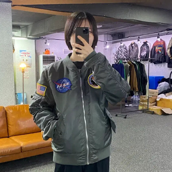 [BUNJANG] Alpha Industries NASA Patchwork MA-1 Flight Jacket B6162 / 알파인더스트리 NASA 패치워크 ma1 항공점퍼  B6162