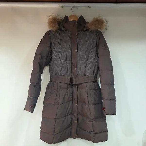 [BUNJANG] Aigle Women's Checked Color-Block Mid Down Jacket / 에이글(AIGLE)의 여성 체크 배색 미들 다운 자켓