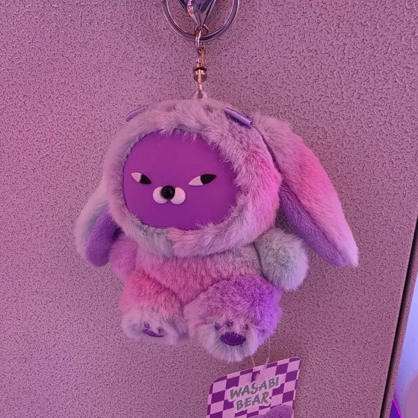 [BUNJANG] Wasabi Bear Purple Keychain / 와사비베어 키링 보라색