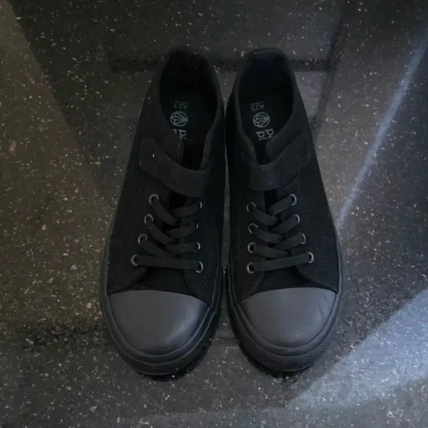 [BUNJANG] Paperplanes Black Sneakers A23 / 페이퍼플레인 블랙 스니커즈 A23
