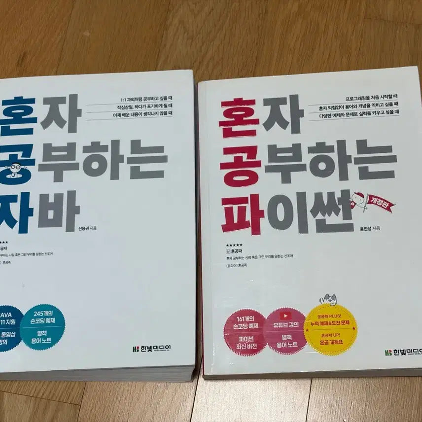 [BUNJANG] Korean Programming Books: Java and Python / 혼자 공부하는 자바 / 파이썬 책 2권