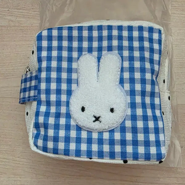 [BUNJANG] Miffy Check Pouch New Product / 미피 체크 파우치 새상품