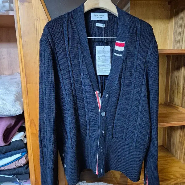 [BUNJANG] Thom Browne Cable Knit Cardigan / 톰브라운 Thom Brown 케이블 니트