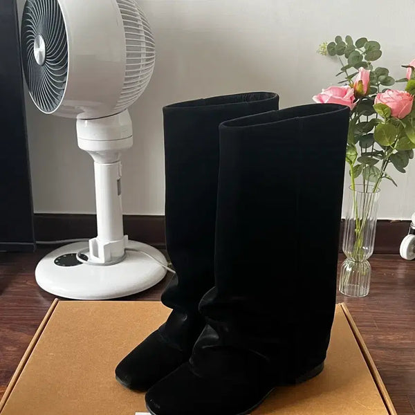 [BUNJANG] 230 Black Boots with Custom Width and Height / 쓰리투에이티 부츠 블랙 230 (통넓힘, 발등높임)