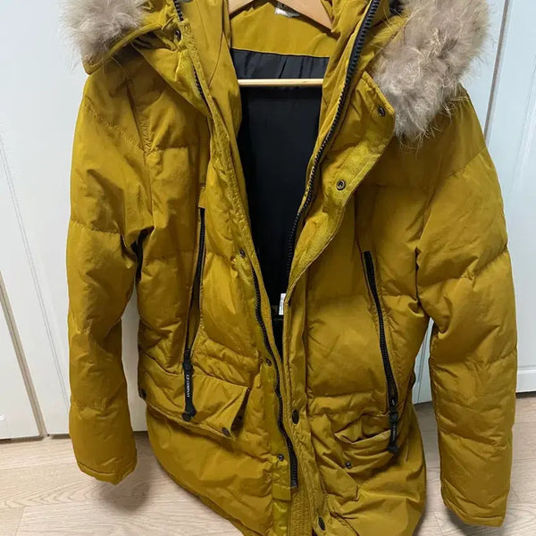 [BUNJANG] CP Company Goggle Padded Jacket Mustard / CP 컴퍼니 고글 패딩
