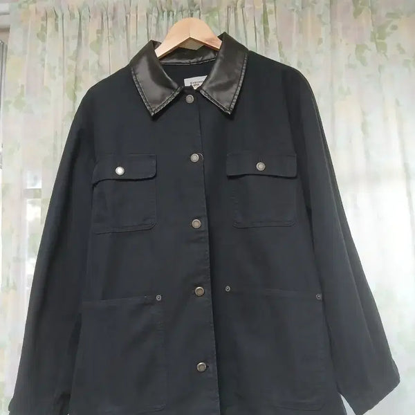 [BUNJANG] 8 Seconds Leather Collar Work Jacket / 새상품 에잇 세컨즈 레더 카라 워크 재킷 점퍼