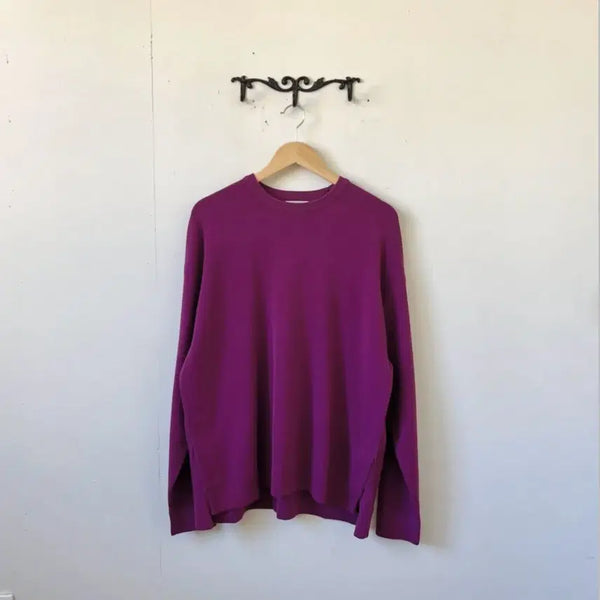 [BUNJANG] Solid Homme Purple Cotton Sweater / 솔리드옴므 퍼플 코튼 스웨터
