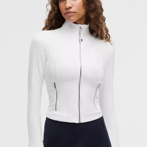 [BUNJANG] Lululemon Define Cropped Ribbed Jacket White/Mirror Silver / 룰루레몬 디파인 크롭 리브드 4