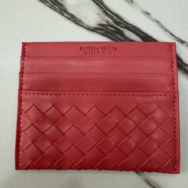 [BUNJANG] Intrecciato Pattern Card Holder / 여성 카드지갑 핑크