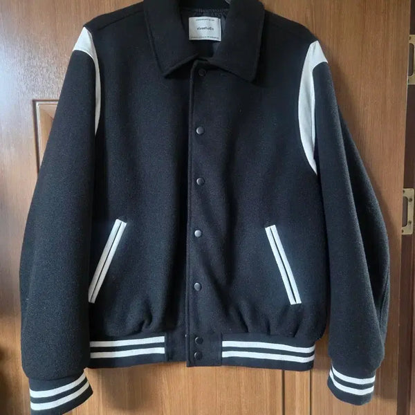 [BUNJANG] vivastudio Varsity Stadium Jacket Black L / 비바스튜디오 바시티 스타디움 자켓 (블랙/L)