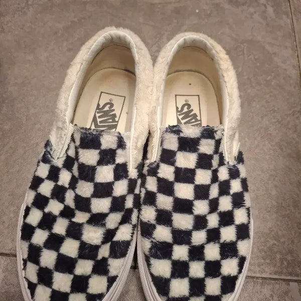 [BUNJANG] Vans Checkerboard Fur Slip-On / 반스 체커보드 퍼 슬립온