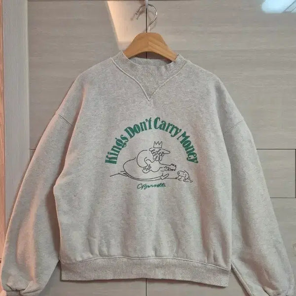 [BUNJANG] C.Barnett Light Grey Sweatshirt / C.Barnett 스웻셔츠 라이트 그레이