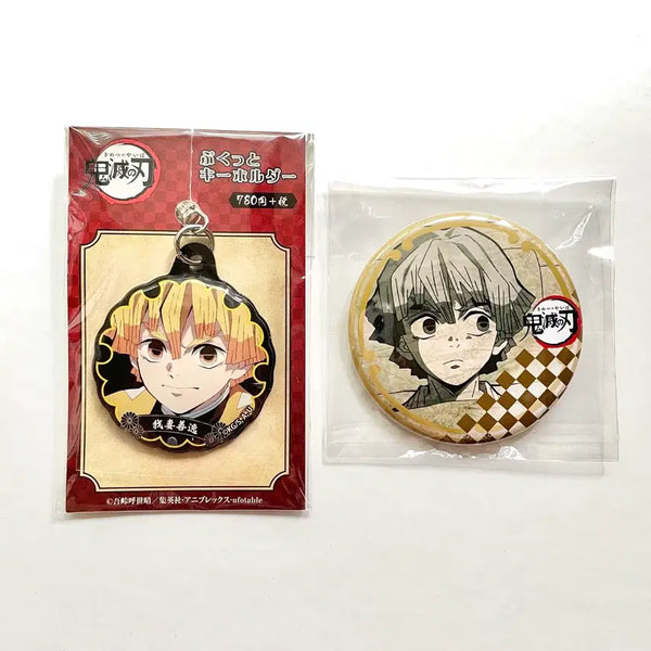 [BUNJANG] Demon Slayer Zenitsu Keychain and Badge Set / 귀멸의칼날 젠이츠 키링 뱃지 세트 일괄