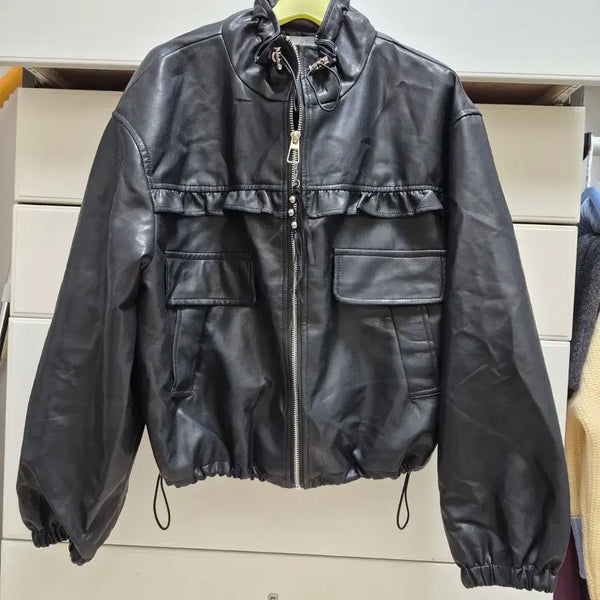 [BUNJANG] LeNic&McCoy Black Leather Jacket / (텍없는새제품)LeNic&McCoy 레더 블랙쟈켓 25년9월생산