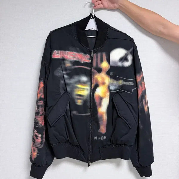 [BUNJANG] Givenchy Heavy Metal Graphic Bomber Jacket / 지방시 헤비메탈 그래픽 봄버자켓