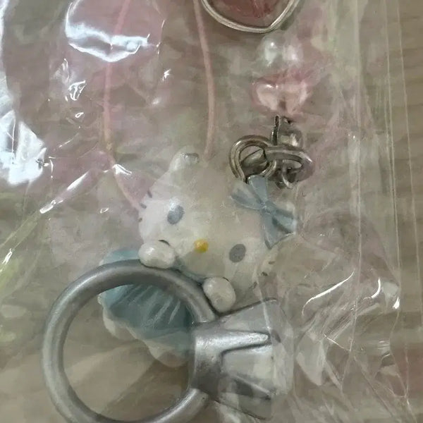 [BUNJANG] Sanrio Angel & Devil Kitty Ring Strap / 산리오 천사악마 키티 반지 스트랩