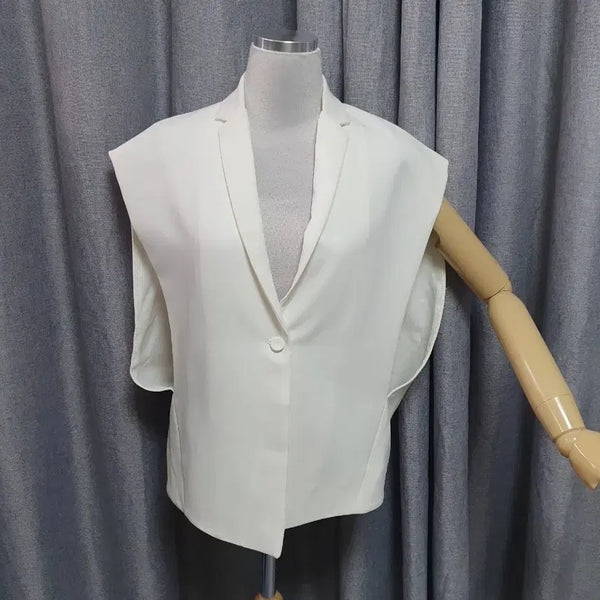 [BUNJANG] White Vest Jacket / 화이트 베스트 자켓
