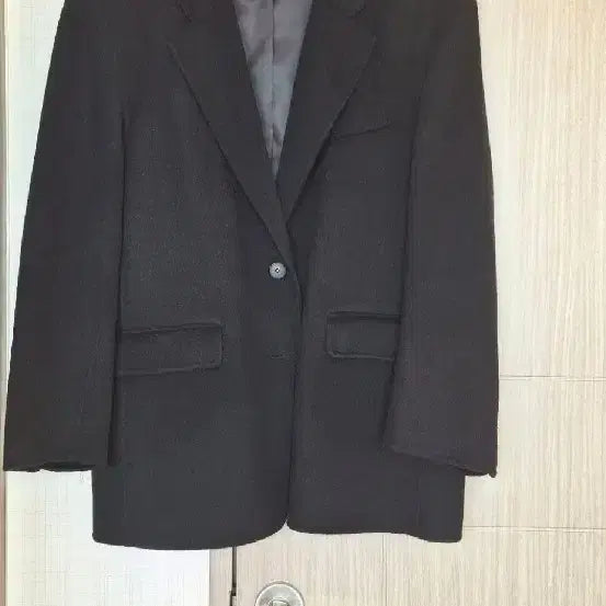 [BUNJANG] Black Handmade Oversized Half Coat / 블랙 핸드메이드 오버핏 반코트