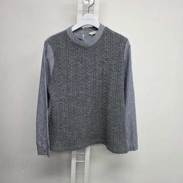 [BUNJANG] Rope9 Layered Knit Grey / 로프나인 레이어드 니트 그레이