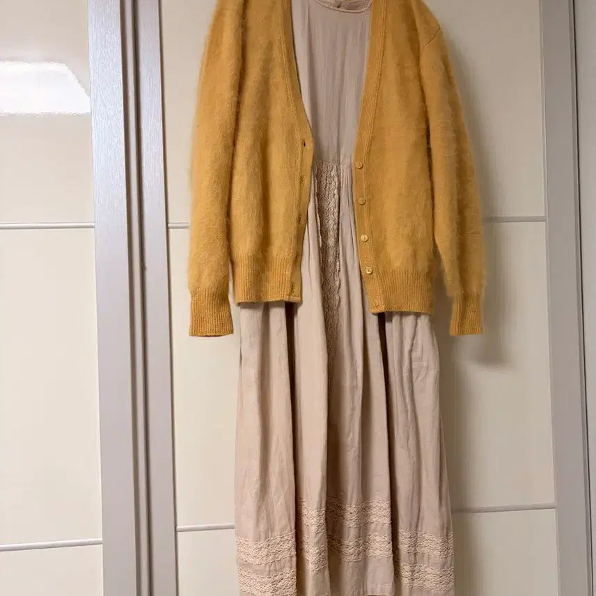 [BUNJANG] Yellow Angora Cardigan / 노랑 앙고라가디건