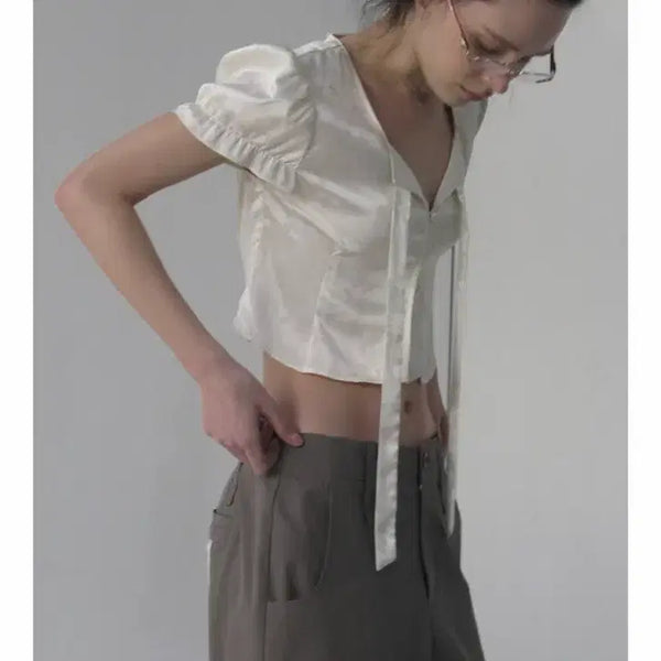 [BUNJANG] OVERDUELAIR Jacquard Blouse (Version 1) / 오버듀플레어 자카드 블라우스