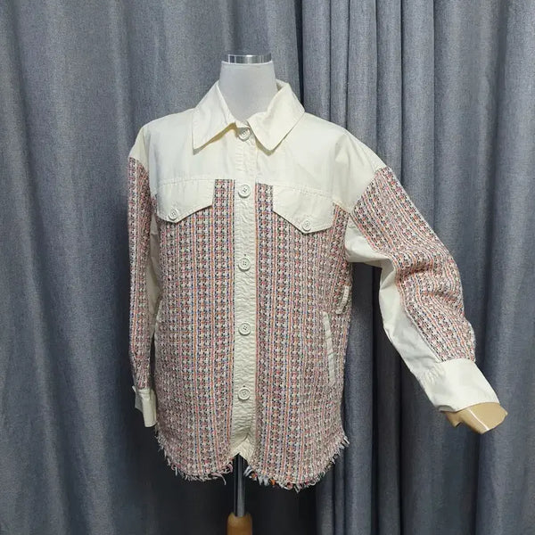 [BUNJANG] Jucy Judy Twill Color-Block Jacket / 쥬시쥬디 트윌배색 자켓