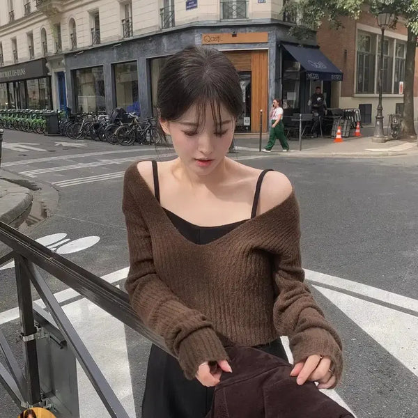 [BUNJANG] Shopmodo Pave Brown Knit / 샵모도 파베 브라운 니트