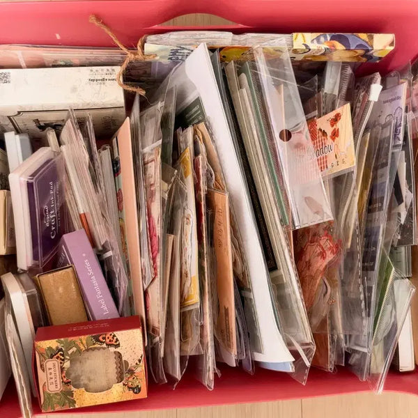 [BUNJANG] Vintage Aesthetic Diary Deco Sticker Bundle Set / 빈티지 감성 다꾸 판스티커 스티커 도장 모조지 일괄판매