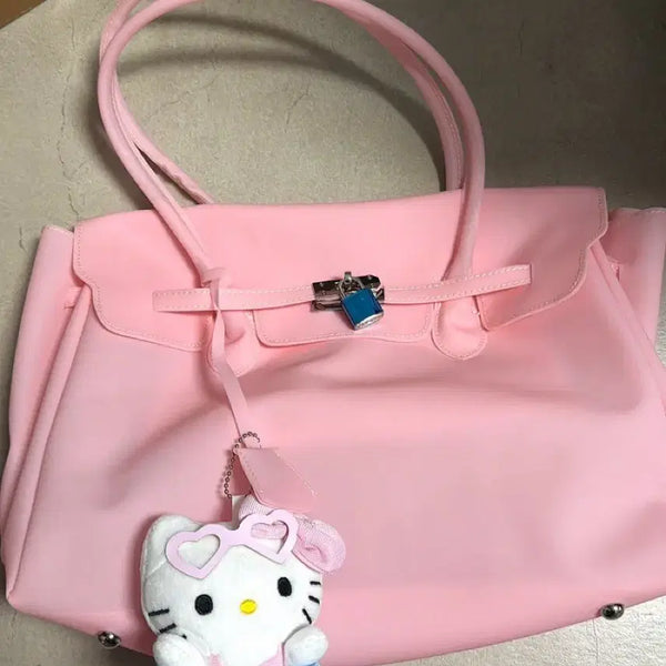 [BUNJANG] Pink Hello Kitty Jelly Bag with Keychain / 핑크색 헬로키티 키링포함 젤리백