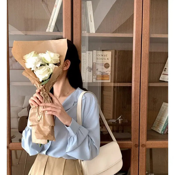 [BUNJANG] Attirance Sky Blue Blouse / (새상품)아뜨랑스 블라우스 스카이 블루