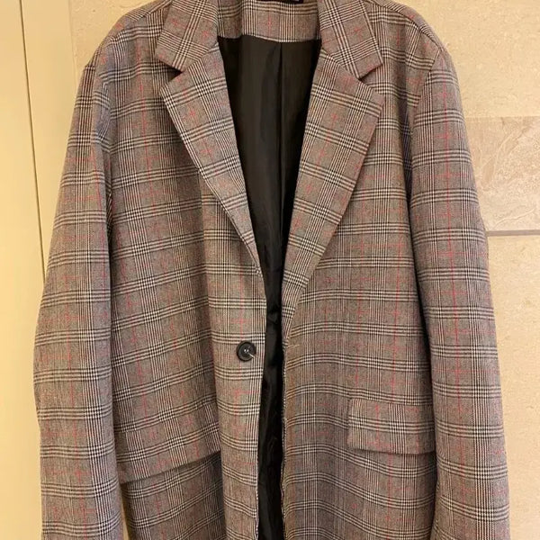[BUNJANG] Men's Fall Check Pattern Jacket / 남자 가을 체크 패턴 재킷