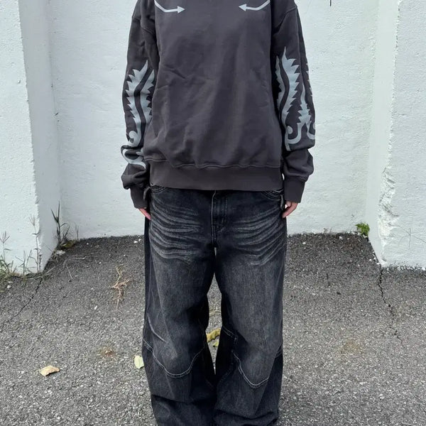 [BUNJANG] Wesken Sweatshirt Charcoal Size 3 / 웨스켄 맨투맨 차콜 3사이즈
